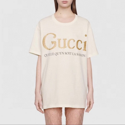 [매장판]Gucci 2020 Mm/Wm Logo Cotton Short Sleeved Tshirts - 구찌 2020 남자 로고 코튼 반팔티 Guc02450x.Size(s - 2xl).화이트