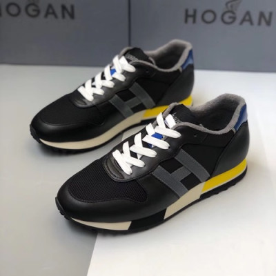 Hogan 2020 Mens Leather Sneakers - 호간 2020 남성용 레더 스니커즈 HOGS0045,Size(245 - 265).블랙