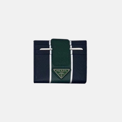 Prada 2020 Saffiano Mens Card Purse, 2MC063 - 프라다 2020 사피아노 남성용 카드 퍼스,PRAW0164,10CM.네이비그린