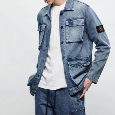 [매장판]Stone Island  2020 Mens Basic Casual Denim Jackets - 스톤아일랜드 2020 남성 베이직 캐쥬얼 데님 자켓 Sto0136x.Size(s - 2xl).블루