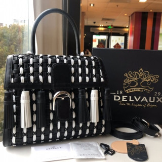 [매장판]Delvaux 2020 Brillant Leather Tote Shoulder Bag,28 CM - 델보 2020 브리앙 레더 토트 숄더백,DVB0338.28 CM,블랙