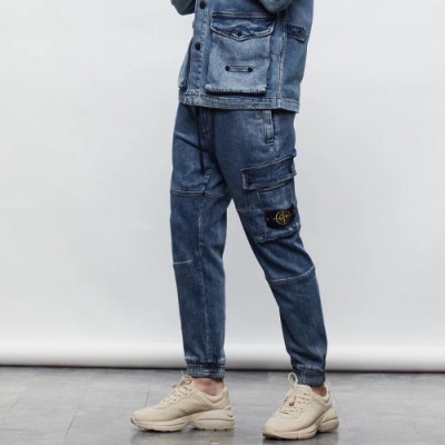 [스톤아일랜드]Stone Island 2020 Mens Logo Casual Denim Jeans - 스톤아일랜드 2020 남성 로고 캐쥬얼 청바지 Sto0139x.Size(s - 2xl).블루