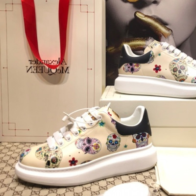 Alexander McQueen 2020 Mm/Wm Leather Sneakers - 알렉산더맥퀸 2020 남여공용 레더 스니커즈 AMQS0135,Size(220 - 275).베이지