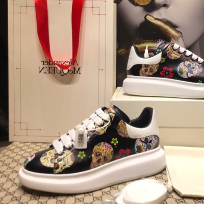 Alexander McQueen 2020 Mm/Wm Leather Sneakers - 알렉산더맥퀸 2020 남여공용 레더 스니커즈 AMQS0136,Size(220 - 275).블랙