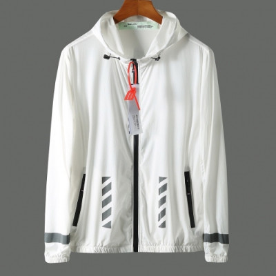 [오프화이트]Off-white 2020 Mens Logo Casual Windproof Jackets - 오프화이트 2020 남성 로고 캐쥬얼 방풍 자켓 Off0412x.Size(m - 2xl).화이트