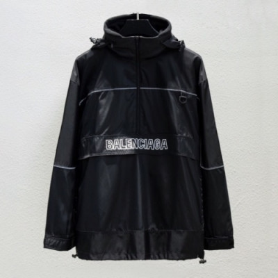 [발렌시아가]Balenciaga 2020 Mens Logo Casual Windproof Jackets - 발렌시아가 2020 남성 로고 캐쥬얼 방풍 재킷 Bal0586x.Size(s - xl).블랙