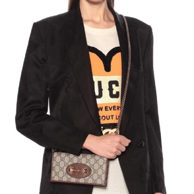 Gucci 2020 Horsebit Chain Cross Bag,19CM - 구찌 2020 홀스빗 여성용 체인 크로스백 621892,GUB1061,19cm,브라운