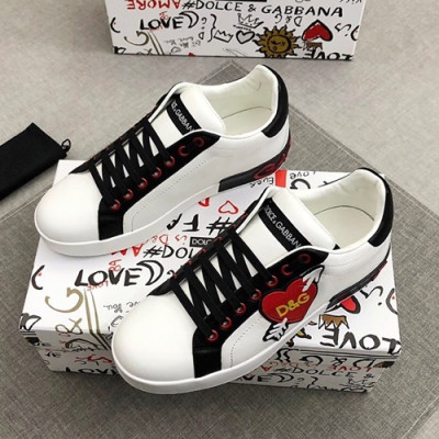 Dolce&Gabbana 2020 Mens Leather Sneakers  - 돌체앤가바나 2020 남성용 레더 스니커즈 DGS0219,Size(240 - 270).화이트