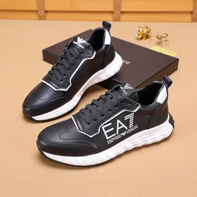 Armani 2020 Mens Leather Sneakers  - 알마니 2020 남성용 레더 스니커즈 ARMS0333,Size(240 - 270).블랙