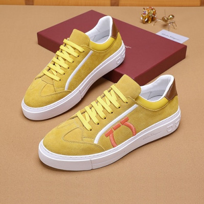 Ferragamo 2020 Mens Leather Sneakers - 페라가모 2020 남성용 레더 스니커즈, FGMS0377,Size(240 - 270).옐로우