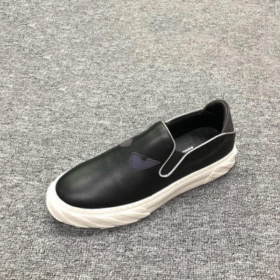 Fendi 2020 Mens Leather Slip On - 펜디 2020 남성용 레더 슬립온 FENS0329,Size(240 - 270).블랙