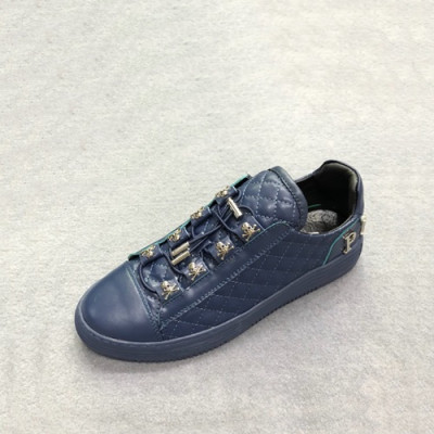 Philipp Plein 2020 Mens Leather Sneakers  - 필립플레인 2020 남성용 레더 스니커즈 PPS0246,Size(240 - 270).블루