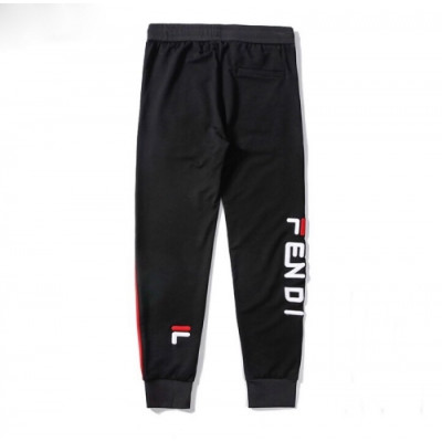 [펜디]Fendi 2020 Mens Casual Initial Logo Casual Training Cotton Pants - 펜디 2020 남성 캐쥬얼 이니셜 로고 캐쥬얼 트레이닝 코튼 팬츠 Fen0669x.Size(m - 2xl).블랙