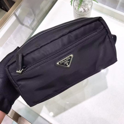 Prada 2023 Leather Pouch Clutch Bag ,22CM - 프라다 2023  남여공용 파우치 클러치백,2VF027,23CM,블랙