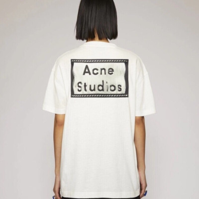 [아크네]Acne 2020 Studios Mm/Wm Logo Cotton Short Sleeved Tshirts - 아크네 스튜디오 2020 남자 로고 코튼 반팔티 Acn0066x.Size(xs - l).화이트