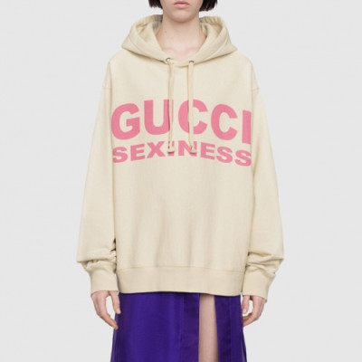 [구찌]Gucci 2020 Mm/Wm Big Logo Casual Cotton Hoodie - 구찌 2020 남자 빅로고 캐쥬얼 코튼 기모 후드티 Guc02658x.Size(xs - xl).아이보리