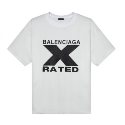 [발렌시아가]Balenciaga 2019 Mm/Wm Logo Cotton Short Sleeved Tshirts - 발렌시아가 2019 남/녀 로고 오버사이즈 코튼 반팔티 Bal0592x.Size(xs - l).화이트