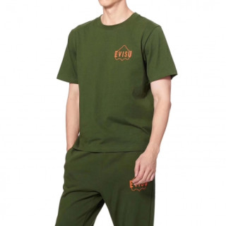 [에비수]Evisu 2020 Mens Embroidery Evisukuro Cotton Short Sleeved Tshirts - 에비수 2020 남성 갈매기 코튼 반팔티 Evi0039x.Size(m -2xl).그린