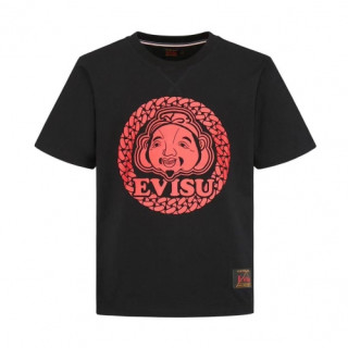 [에비수]Evisu 2020 Mens Evisukuro Cotton Short Sleeved Tshirts - 에비수 2020 남성 갈매기 코튼 반팔티 Evi0044x.Size(m -2xl).블랙