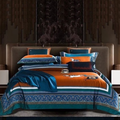 Hermes 2020 Supima Cotton Bedding 4 Set - 에르메스 2020 수피마 코튼 4종 세트, BEDS0030,오렌지