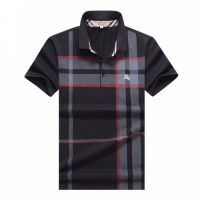 [버버리]Burberry 2020 Mens Logo Silket Short Sleeved Polo Tshirts - 버버리 2020 남성 로고 실켓 폴로 반팔티 Bur02514x.Size(m - 3xl).블랙