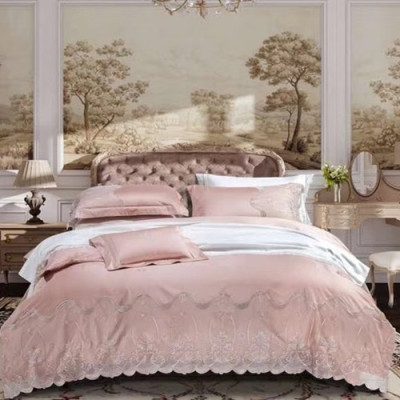 Hermes 2020 Supima Cotton & Silk Bedding 4 Set - 에르메스 2020 수피마 코튼 & 실크 4종 세트, BEDS0052,핑크