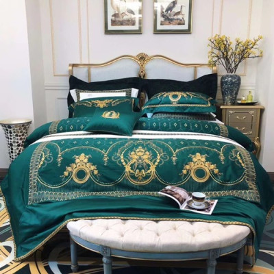 Hermes 2020 Supima Cotton & Silk Bedding 4 Set - 에르메스 2020 수피마 코튼 & 실크 4종 세트, BEDS0054,그린