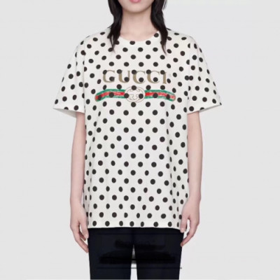 [매장판]Gucci 2020 Womens Logo Cotton Short Sleeved Tshirts - 구찌 2020 여성 로고 코튼 반팔티 Guc02666x.Size(s - l).화이트