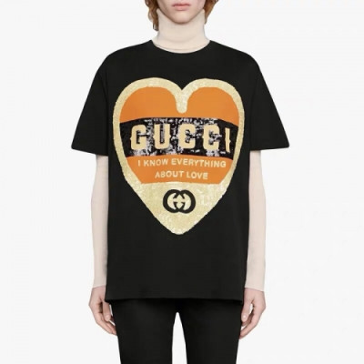 [매장판]Gucci 2020 Mm/Wm Logo Cotton Short Sleeved Tshirts - 구찌 2020 남자 로고 코튼 반팔티 Guc02667x.Size(s - l).블랙