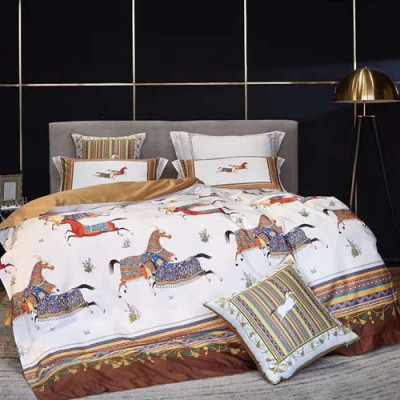 Hermes 2020 Supima Cotton Bedding 4 Set - 에르메스 2020 수피마 코튼 4종 세트, BEDS0079,화이트