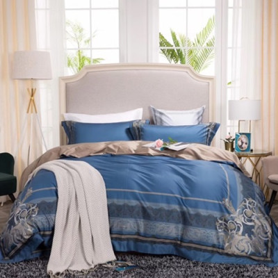 Hermes 2020 Supima Cotton Bedding 4 Set - 에르메스 2020 수피마 코튼 4종 세트, BEDS0085,블루