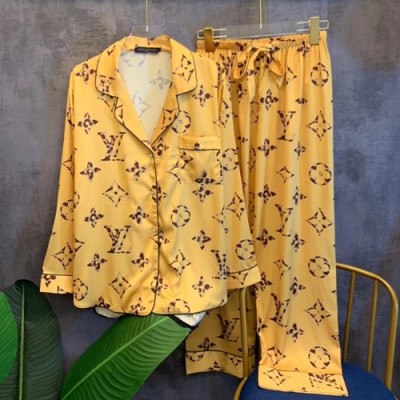 Louis Vuitton 2020 Womens Silk Pajamas - 루이비통 2020 여성용 실크 파자마 PAJA0035.Size(M,L),옐로우