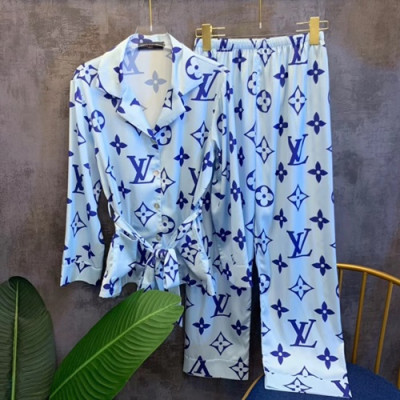 Louis Vuitton 2020 Womens Silk Pajamas - 루이비통 2020 여성용 실크 파자마 PAJA0037.Size(M,L),스카이블루