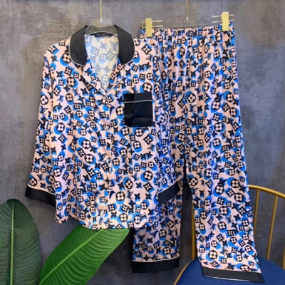 Louis Vuitton 2020 Womens Silk Pajamas - 루이비통 2020 여성용 실크 파자마 PAJA0038.Size(M,L),블루