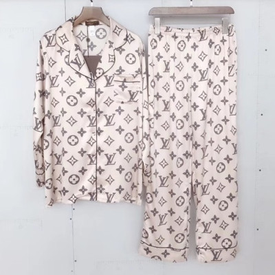 Louis Vuitton 2020 Womens Silk Pajamas - 루이비통 2020 여성용 실크 파자마 PAJA0080.Size(XS,S,M),베이지