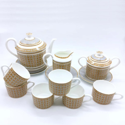 Hermes 2020 Ceramic Coffee Cup Set - 에르메스 2020 세라믹 커피잔 세트, SHYP0005,옐로우그레이