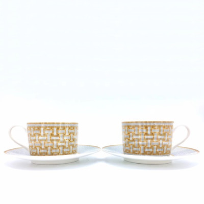 Hermes 2020 Ceramic Coffee Cup Set - 에르메스 2020 세라믹 커피잔 세트, SHYP0014,옐로우그레이