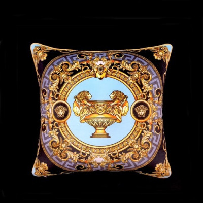 Versace 2020 Brocade Velvet Cushion - 베르사체 2020 브로케이드 벨벳 쿠션 , SHYP0025,블랙스카이블루