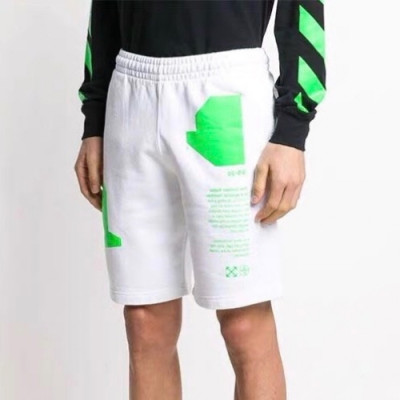 [오프화이트]Off white 2020 Mens Logo Casual Training Half Pants - 오프화이트 2020 남성 캐쥬얼 로고 트레이닝 반바지 Off0419x.Size(xs - l).화이트