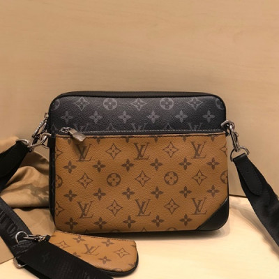 Louis Vuitton 2020 Messenger Shoulder Bag,25cm - 루이비통 2020 남성용 메신저 숄더백 M45320,LOUB2028,25cm,블랙브라운