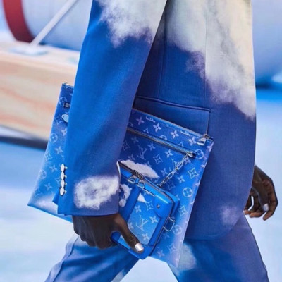 Louis Vuitton 2020 PVC Clutch Bag,36cm - 루이비통 2020 PVC 클러치백 M45480,LOUB2044,36cm,블루