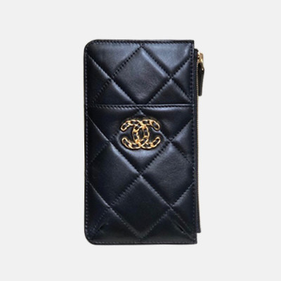 Chanel 2020 Ladies Wallet / Coin Purse / Card Purse / Phone Case - 샤넬 2020 여성용 레더 장지갑  / 동전지갑 / 카드지갑 / 휴대폰 케이스,CHAW0087,블랙