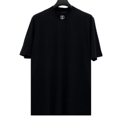 [루이비통]Louis vuitton 2020 Mens Crew-neck Cotton Short Sleeved Tshirts - 루이비통 2020 남성 크루넥 코튼 오버사이즈 반팔티 Lou01779x.Size(xs - l).블랙