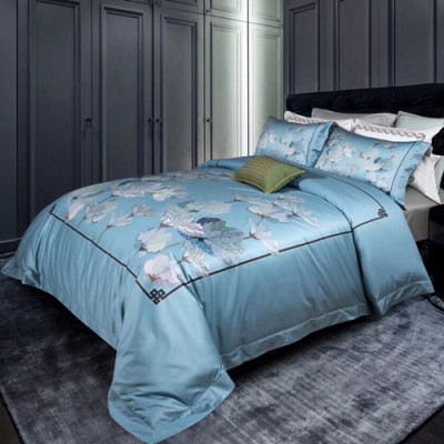 Hermes 2020 Supima Cotton Bedding 4 Set - 에르메스 2020 수피마 코튼 4종 세트, BEDS0098,스카이블루