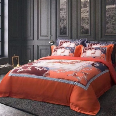 Hermes 2020 Supima Cotton Bedding 4 Set - 에르메스 2020 수피마 코튼 4종 세트, BEDS0100,오렌지