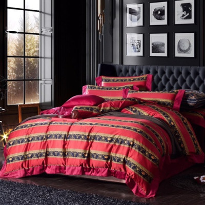 Versace 2020 Supima Cotton Bedding 4 Set - 베르사체 2020 수피마 코튼 4종 세트, BEDS0104,레드