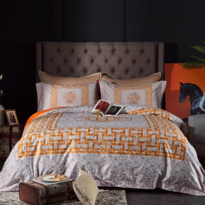 Hermes 2020 Supima Cotton Bedding 4 Set - 에르메스 2020 수피마 코튼 4종 세트, BEDS0114,그레이