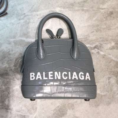 Balenciaga 2020 Ville Top Handle Shoulder Bag,18CM - 발렌시아가 2020 빌 탑 핸들 숄더백,BGB0565,18CM,그레이