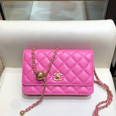 Chanel 2020 WOC Chain Cross Bag,19CM - 샤넬 2020 WOC 체인 크로스백,CHAB1431,19CM,핑크