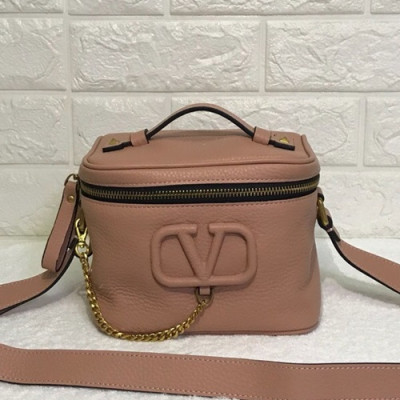 Valentino 2020 Vsling Leather Tote Shoudler Pouch Bag,17CM - 발렌티노 2020 브이슬링 토트 숄더 파우치백,4812-VTB0993,17CM,핑크